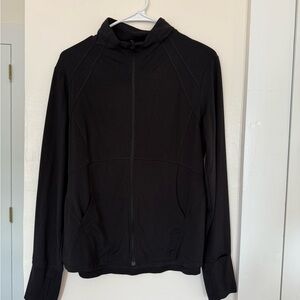 Avia Black Bomber Jacket with Stand-Up Collar